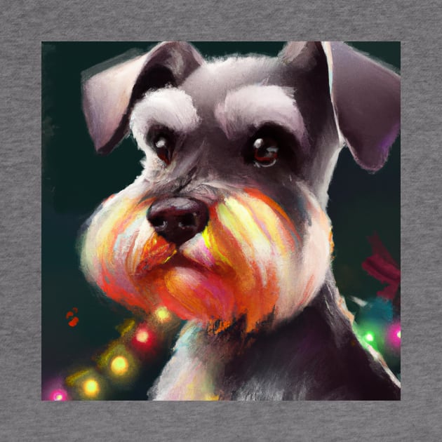 Cute Miniature Schnauzer Drawing by Play Zoo